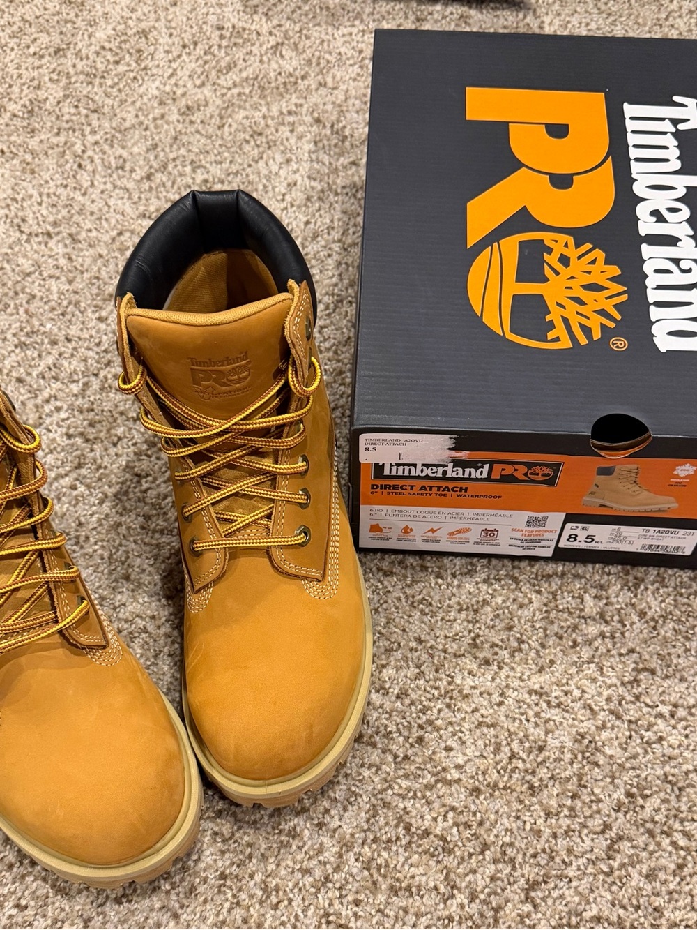 Timberland Wheat Lace-Up Women's Steel Toe Work Boots